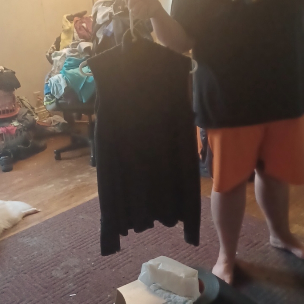 Black crop top sweater
